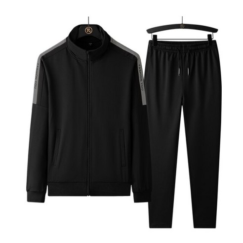 [SW] 남자 스포츠 세트 실행 바지 Tracksuit 8XL 대형 스포츠웨어 후드 트랙 정장 남성 Sweatsuit 블루 그레이 체육관 의류