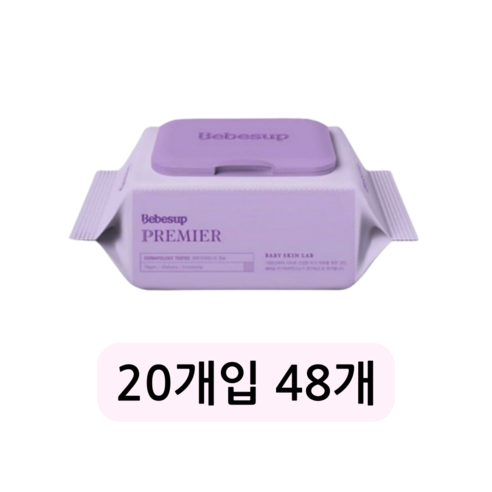 베베숲 프리미어 물티슈 캡형, 70g, 2개입, 24개
