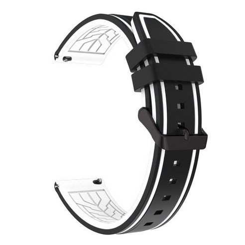삼성 갤럭시 와치 기어 S2 S3 스트랩 Galaxy Watch gear S2 S3 방수 투톤 고무 손목 밴드 20mm 22mm 퀵 릴리스 시계줄, #4