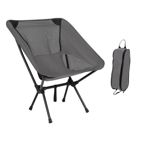 야외 하이킹 캠핑 의자 휴대용 접이식 낚시 해변 좌석, 회색, 68x54x35cm 펼치기, 옥스포드 천 강철