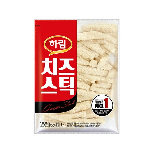 하림 모짜렐라 치즈스틱 500g 3봉, 3개