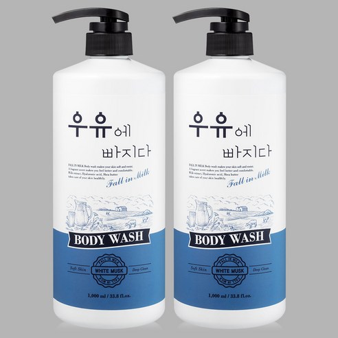 우유에빠지다 우유 대용량 바디워시 바디클렌저 1000mlX2개 3개, 1000ml 2개, 1L
