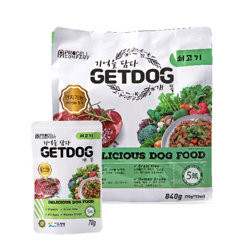 베러펫 개똑 강아지 습식사료 840g, 쇠고기, 1개