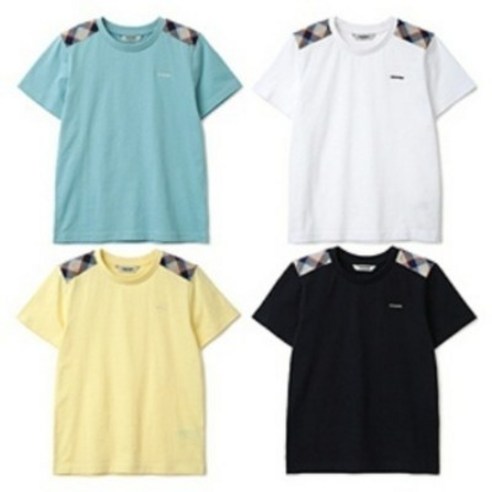 레노마키즈{동아백화점 수성}베이직한 남아 어깨 체크 배색 티셔츠 R2320T122