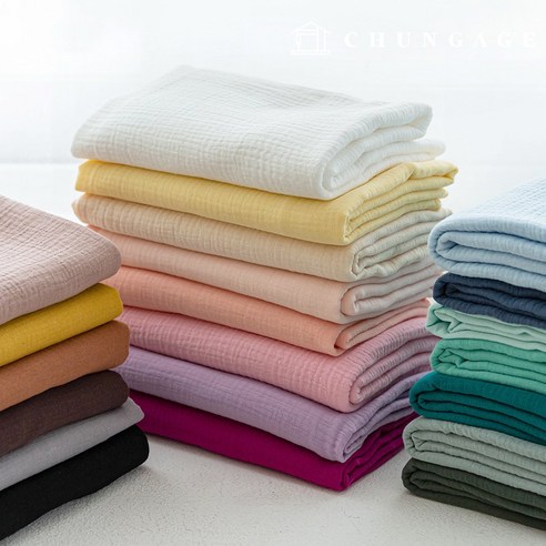 섬세한 감촉과 다채로운 색감의 향연: 천가게 이중 요루 거즈 원단으로 특별한 일상을 디자인하다 거즈원단