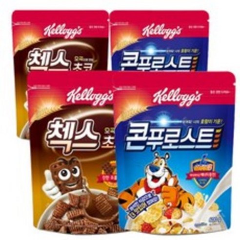 농심켈로그 오곡 첵스초코 570g 2개 +콘푸로스트 600g 2개, 2세트