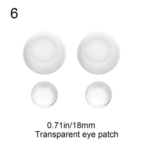 인형눈 1 세트 8 26mm 반원형 아크릴 인형 눈 안구 장난감 액세서리 DIY 점토, [06] 18mm-Transparent