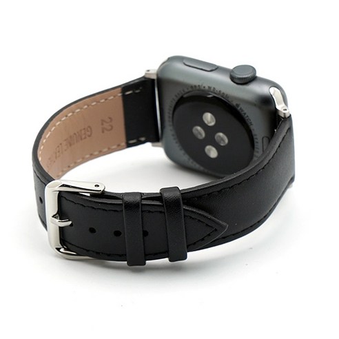 모모켓 데니스레더밴드 애플워치 스트랩 42mm 44mm 45mm, 블랙
