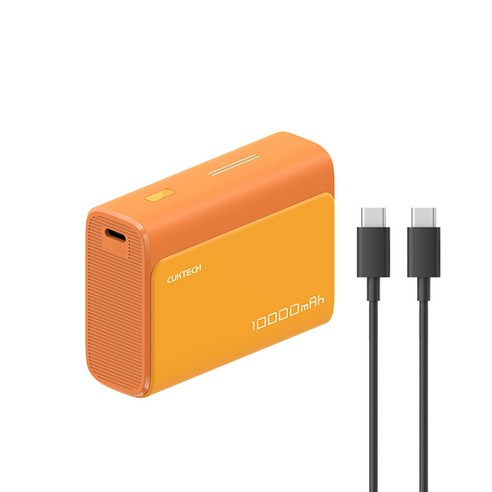 CUKTECH 쿡테크 10000mAh 30W 미니 포켓 보조배터리 고속 충전 C타입 보조배터리/ 삼성 25W 보조배터리/여행용 기내반입, 오렌지
