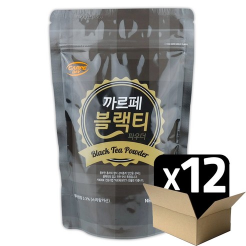 까르페 블랙티 홍차 파우더 500g X 12봉(1박스) 대호식품, 12개, 1개