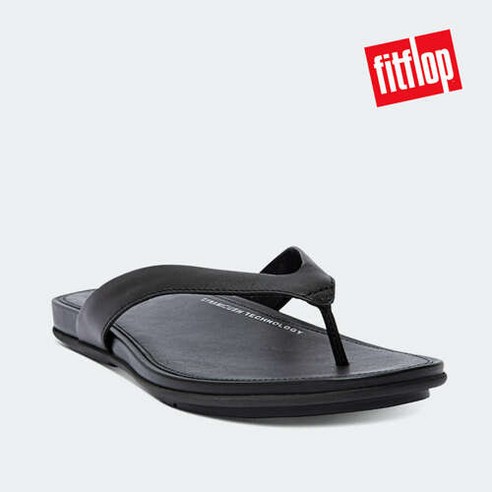 핏플랍 [공식판매처] 그라시에 레더 쪼리 플립플랍 ALL BLACK