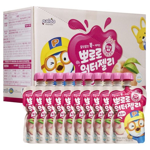   팔도 뽀로로 워터젤리 복숭아, 1200ml, 1개