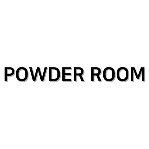 스튜디오투명 화장실 표지판, POWDER ROOM, 1개
