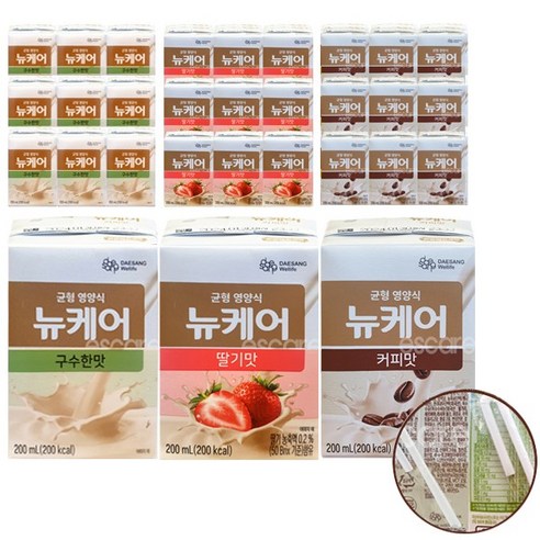 뉴케어 구수한맛 10팩+ 딸기맛 10팩+ 커피맛 10팩 일반 환자 영양식, 200ml 30팩, 30개