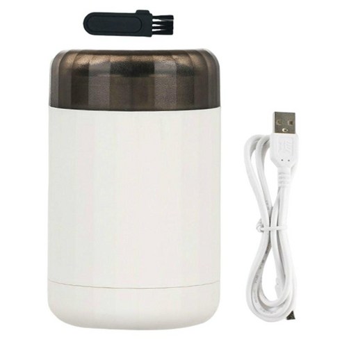 휴대용 남성용 전기 면도기 조용한 면도기 세척 가능한 USB 충전식 미니 페이셜 트리머 남성용 선물 페이스, 하얀색, 6.4x3.8cm, ABS 금속
