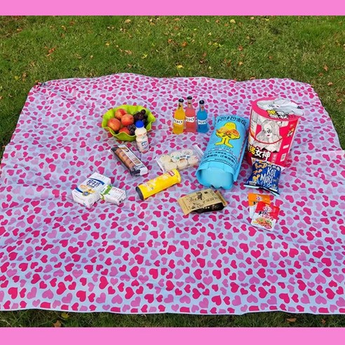 DFMWI.피크닉 매트.Picnic mat.--인스풍 피크닉 패드 1회용 야외 바비큐 방수&두툼한 플라스틱 패드 캠핑대 패드, 레드사랑일회용피크닉매트[약간두꺼운]