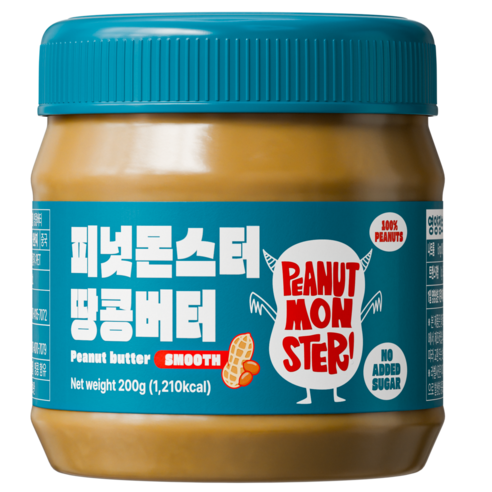 [압도적 고소함] 피넛몬스터 무첨가 무가당 100% 땅콩버터 스무스