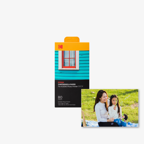 코닥 도크 플러스 전용 6인치 카트리지: 편리하고 내구적인 고품질 사진 인화를 위한 필수품