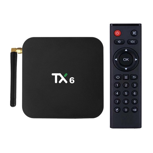 TX6 안드로이드 9.0 TV 박스 미국, 4 64G 이중 주파수, 블랙, 플라스틱
