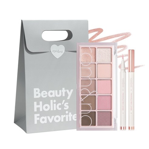 롬앤 베러 댄 팔레트 + 트윙클 펜 라이너 세트, [기획] 06 피오니 누드 가든(아이팔레트), 로지 스파클(라이너), 1세트