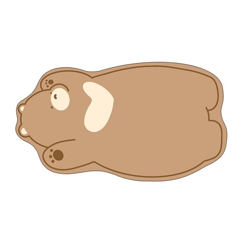 유성마켓 빨아쓰는 규조토 소프트 발매트 주방 욕실 매트, 곰돌이, 1개