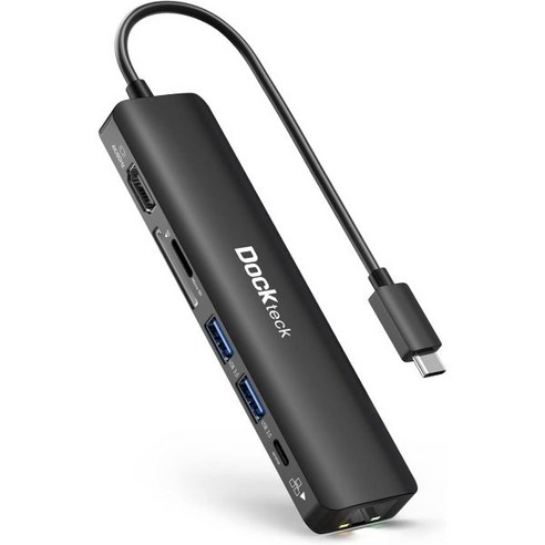 썬더볼트독 USB PORT 멀티 포트 노트북 허브 컨버터, 1m, 14 in 1 dp 모델 썬더볼트4도킹스테이션 12 도킹 스테이션 썬더볼트 4독 독 USB C 허브 이더넷 어댑터 Dockteck 7 in 1