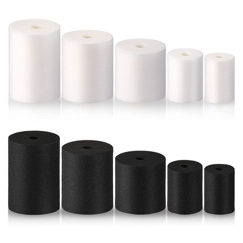 10pcs 블랙 컵 터너 거품 컵 텀블러 고정 터너 거품 찾기 스피너 거품 컵 터너 스폰지 10-40 oz, 하나, 검정, 흰색