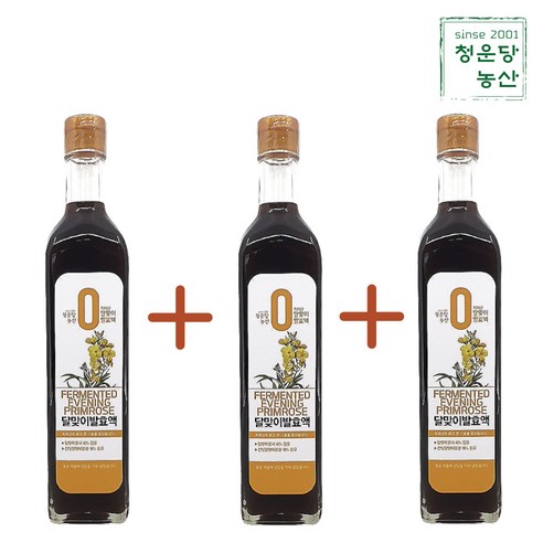 청운당농산 100% 국산 지리산 달맞이꽃 달맞이발효액 즙 진액, 2개, 500ml