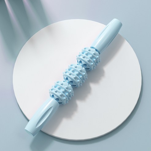 요가 마사지 롤러 헬스 근육 근막봉, 핑크-세 개의 바퀴