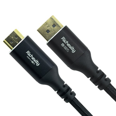 리체비티 4K 하이퀄리티 액티브 DP to HDMI 2.0 케이블: 4K 고화질, HDR 지원, 240Hz 재생률 지원