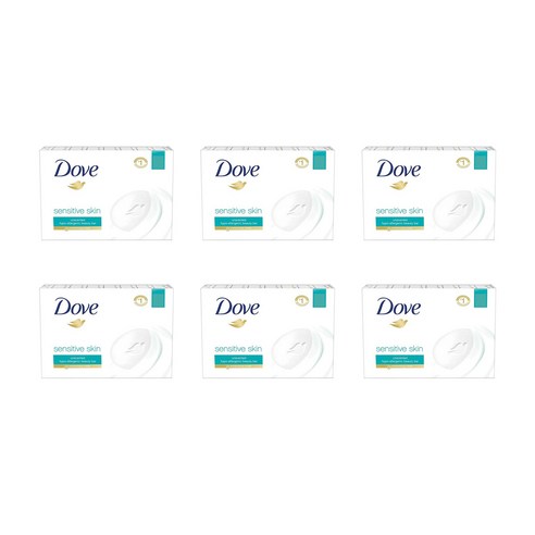 도브 센스티브 스킨 뷰티 바, 135g, 6개
