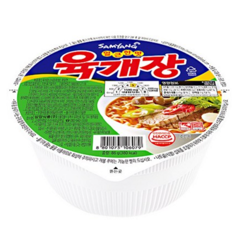 삼양 육개장 컵라면 트레이 86g, 12개