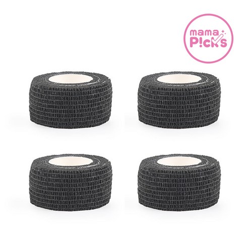 마마픽스 자가 점착 탄력 밴드 4개입, 자가점착2.5cm-블랙4p, 1개