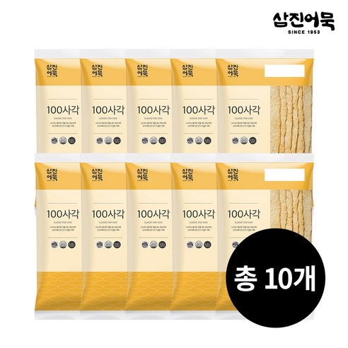 [삼진어묵] 100사각 1봉 320g x 10개, 1개, 3200g