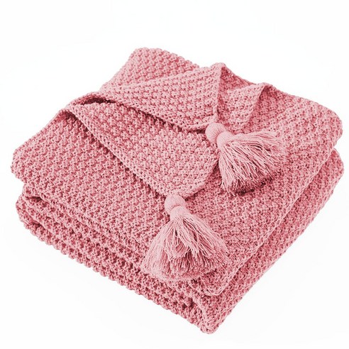 TureClos 부드러운 니트 소파 담요 및 태슬 침대 사무실 Nap Shawl 장식 소파 커버, type2