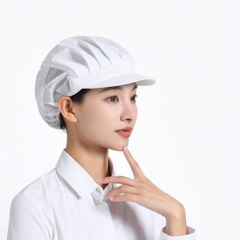 블라제스 남녀공용 편안한 위생모자, 화이트 반망사, 3개