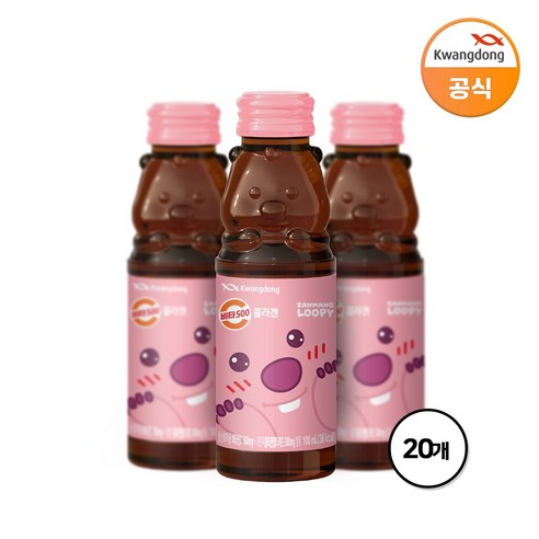 광동제약 잔망루피 비타500 콜라겐 10p, 100ml, 20개