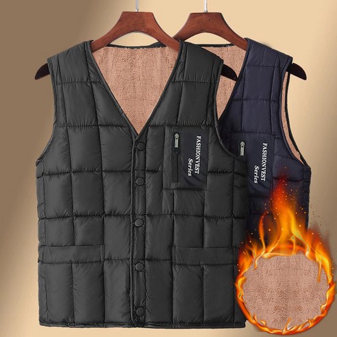 [OKㅣ강추] 남여공용 브이넥 사각퀄팅 융털 경량 패딩조끼 방한 보온 [OKNOWㅣ추천상품]