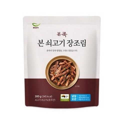 [본죽] 냉장 쇠고기장조림 300g, 3개