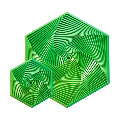 블랙홀 기하학 피젯 큐브 3D프린터 2종세트, (소+대) 형광그린 (P205), 1개