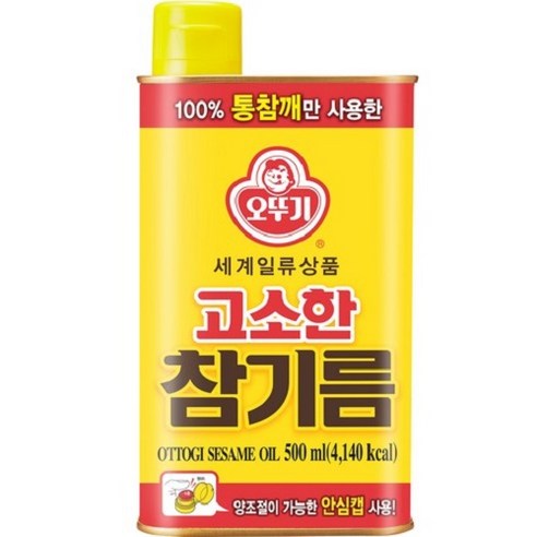 오뚜기 고소한 참기름 캔, 500ml, 1개