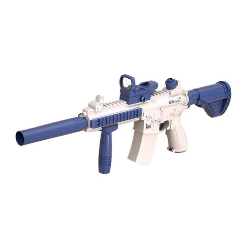 M416 자동 워터건 펌프 대용량 물통 전동물총, M416 전동 물총 블루