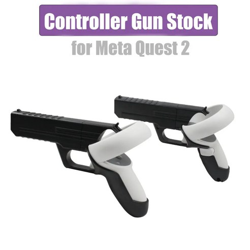 VR 게임 경험 VR 컨트롤러 건 주식 메타 퀘스트 2 그립 액세서리, 1.Controller Gun Stock