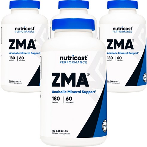 뉴트리코스트 ZMA 캡슐, 180정, 4개