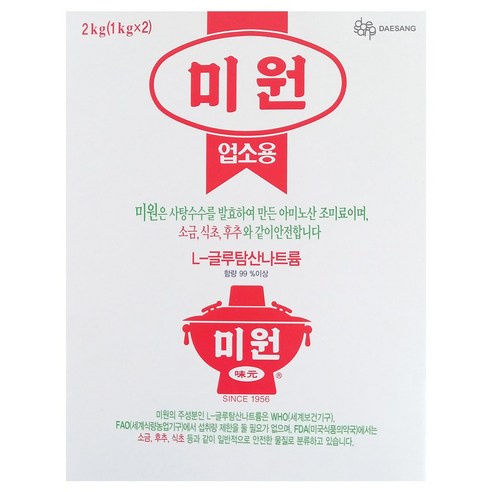 대상 청정원 미원 업소용, 2kg, 3개