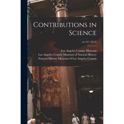 (영문도서) Contributions in Science; no.521 (2013) Paperback, Hassell Street Press, English, 9781013977350