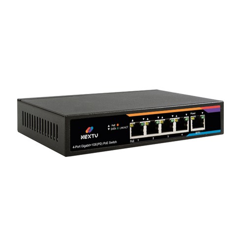 NEXT-POE3004PD 기가 5포트 PD 4포트 POE+ 스위치허브 무전원, 1개