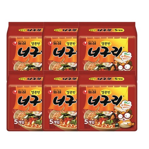 농심 얼큰한 너구리 120g, 30개