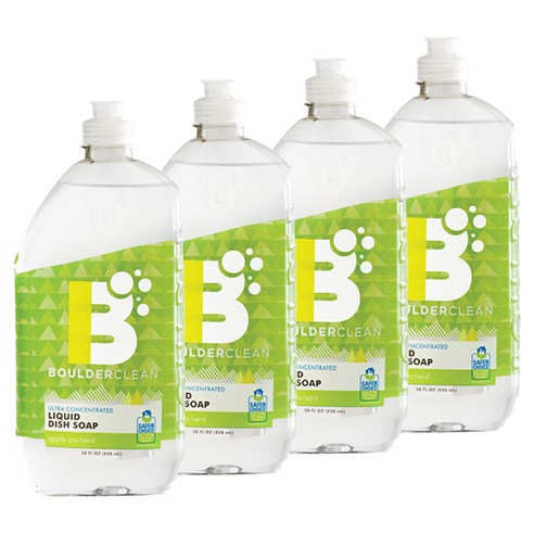 보울더클린 퓨어 고농축 주방세제 사과 밭 향, 828ml, 4개