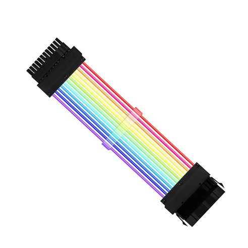 psu 연장 케이블 키트 RGB 연장 슬리브 슬리브 케이블 공급 케이블 연장 PC lian li GPU 확장 2PIN 3PIN 8PIN 12볼트 전원, 12.9 x 13.7 x 3.7인치, PC24 핀, PC 폴리카보네이트
